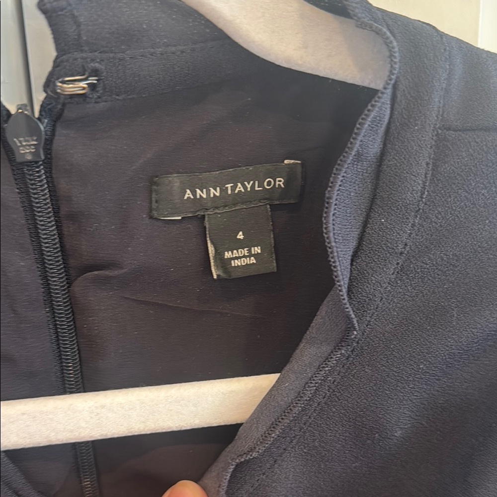 Ann Taylor Midnight Blue Long Sleeve Dress - Picture 2 of 5
